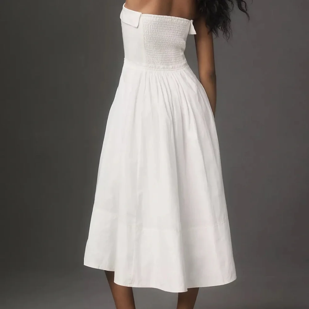 Anthropologie PILCRO Strapless Twofer Midi Dress - Picture 6 of 7